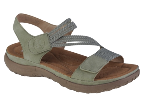 Sandalias Mujer RIEKER (39 - Cuero Sintético - Verde)