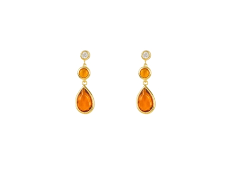 Pendientes de Gota de Piedra Preciosa Tuscana Oro LATELITA Citrino