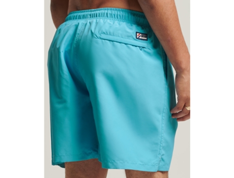 Pantalones Cortos de Baño para Hombre de Playa SUPERDRY (XL - Poliéster - Azul)