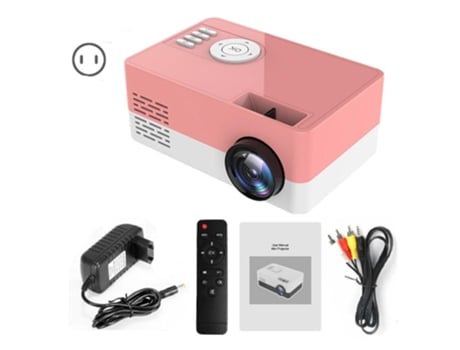 Mini Proyector J15 SLOWMOOSE 1080P Hdmi Usb Mini Beamer[Rosa Nos]