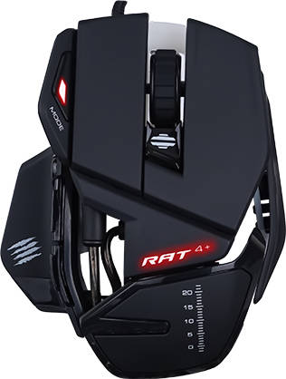 Ratón MAD CATZ R.A.T. 4+ (Óptico - 7200 dpi - Negro)