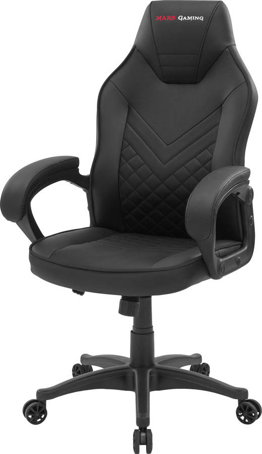 Silla Gaming MARS GAMING Negro (Brazos Regulables - Piel Sintética, Nylon)