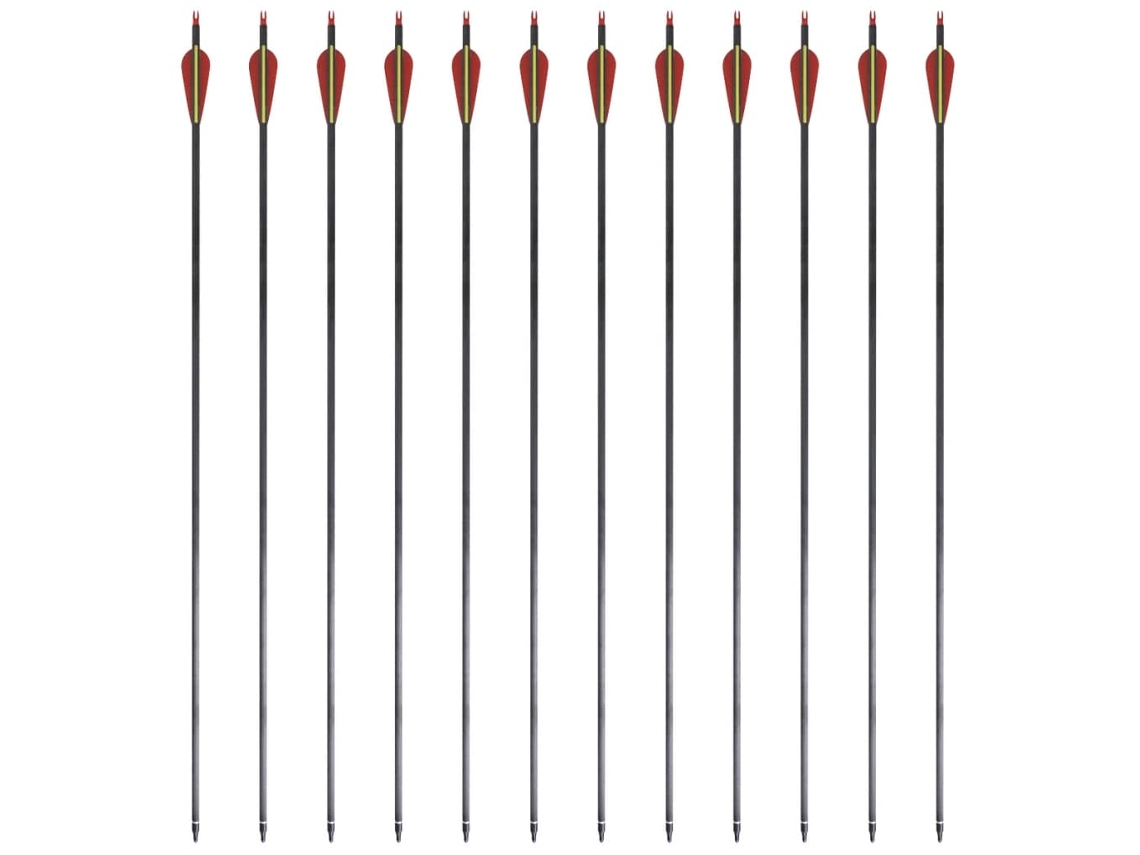 Flechas de carbono para arco recurvo estándar, 30 0,76 cm, 12 pzas
