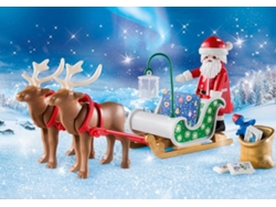 PLAYMOBIL Chrismtmas: Trineo de Papá Noel con renos - 9496 (Edad Mínima: 4 - 23 Piezas)