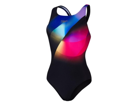 Traje de baño para Mujer SPEEDO Placement Digital Costas Power Negro para Natacion (EU 28)