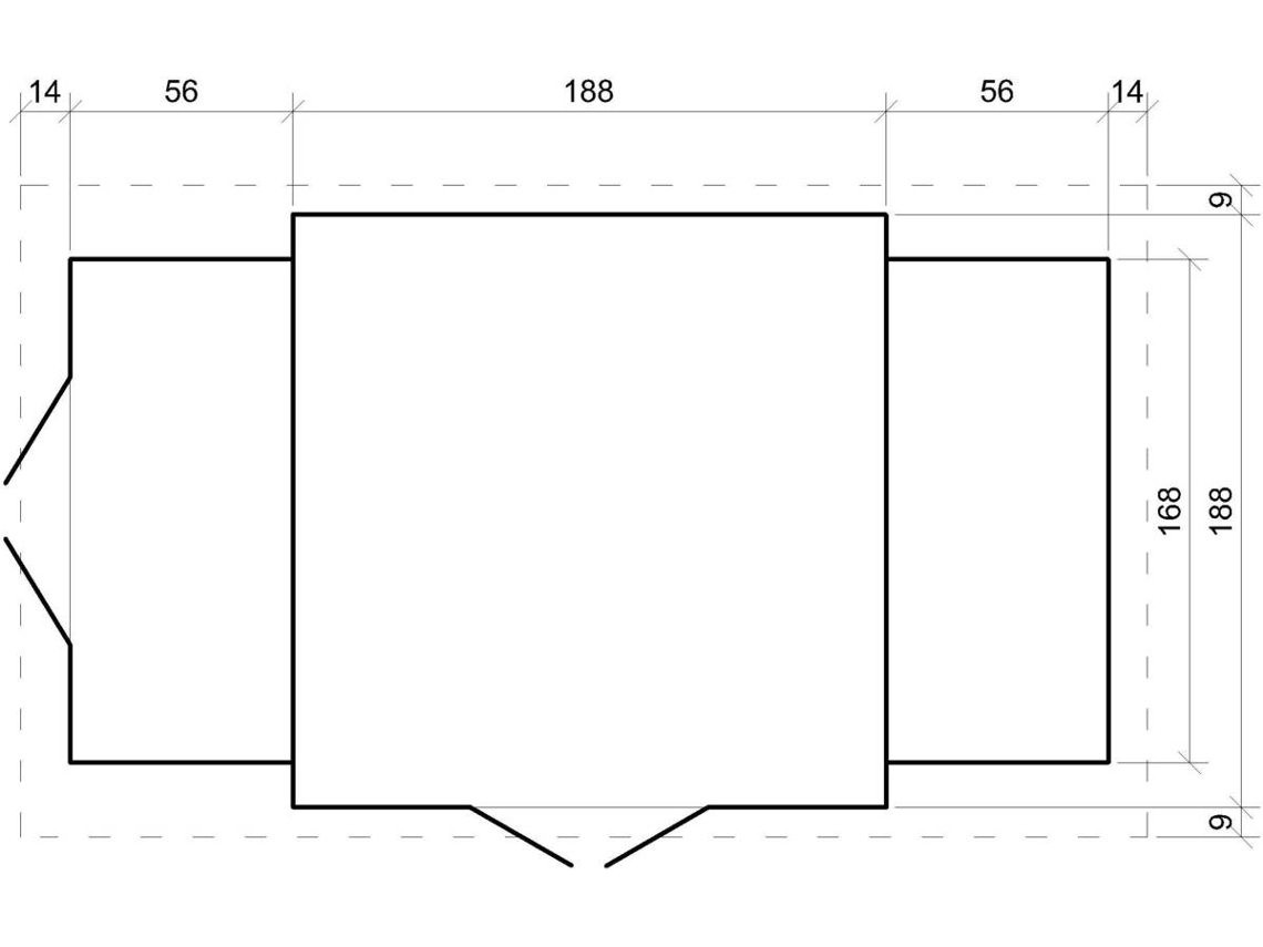 TIMBELA M389+M389G Caseta de Madera para jardín con leñera y trastero con  Suelo - caseta de Pino/Abeto - H218 x 328 x 206 cm / 3,53 + 0,94 + 0,94 m2:  .es: Jardín