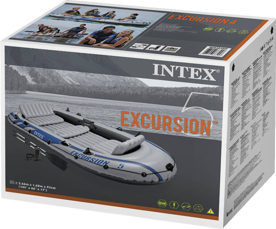 Barca Hinchable con 2 Remos INTEX Excursion 5 (366 x 114 x 41 cm)