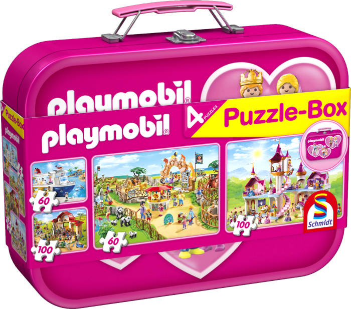 Schmidt Spiele Puzzlebox playmobil 56498puzzle color rosa 56498 60