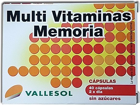 Vallesol Vitaminas Memoria 40 complemento alimentar multivitaminas 1