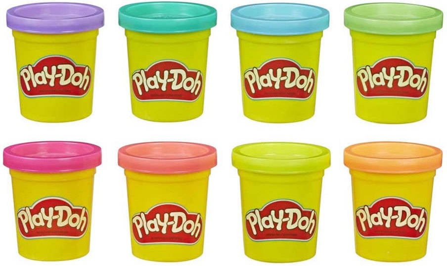 Blocs de Construcción PLAY-DOH Pack 8 Botes (Edad Mínima: 2 Años - 5,72 x 21,59 x 16,19 cm)