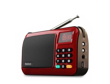 Altavoz de radio portátil Fm Mni y reproductor de música Mp3 [Rojo]