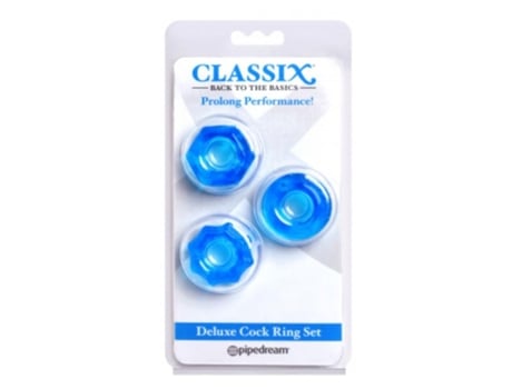 Kit 3 Anillos para El Pene Azul CLASSIX