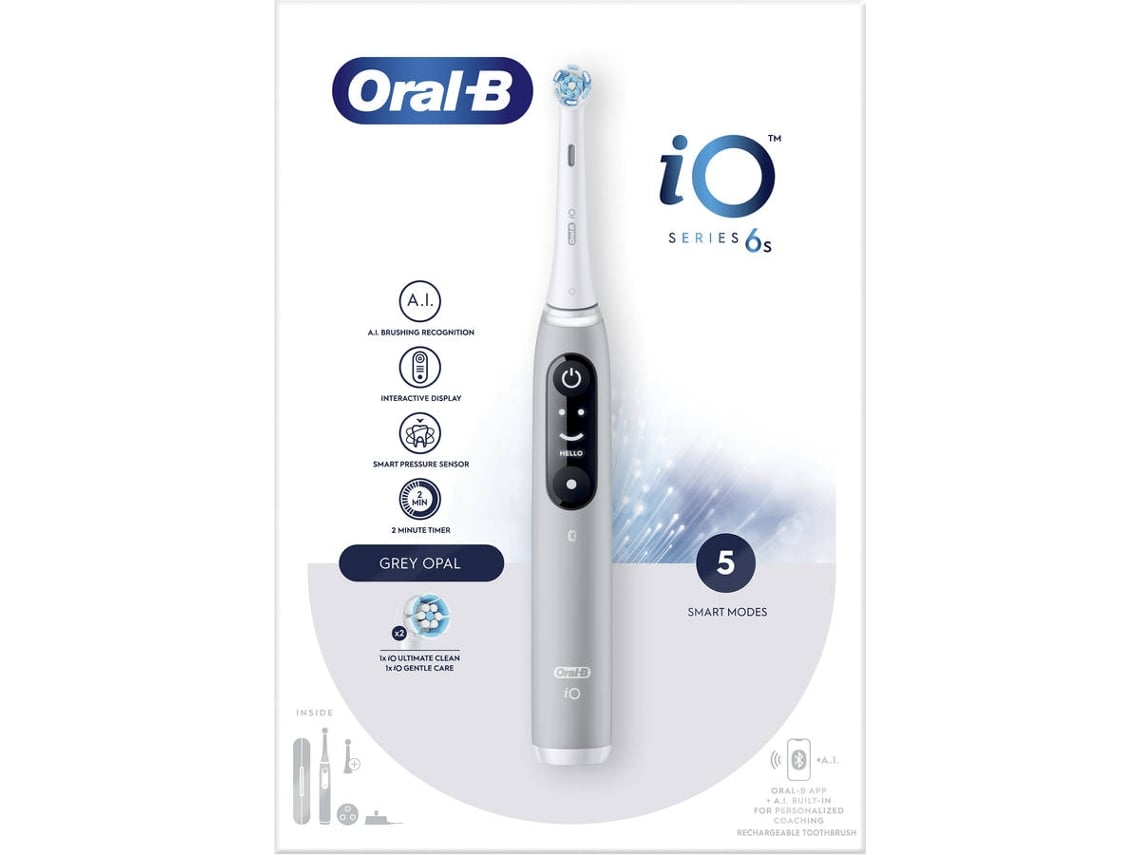 Cepillo de Dientes Eléctrico ORAL B iO 6 S Gris