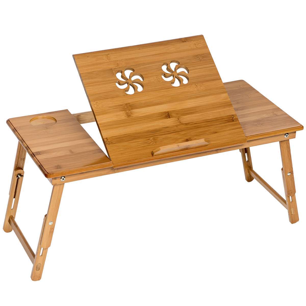 Mesa De Bambú Para Portátil TECTAKE (Marrón - Madera - 72 X 35 X 26 cm)