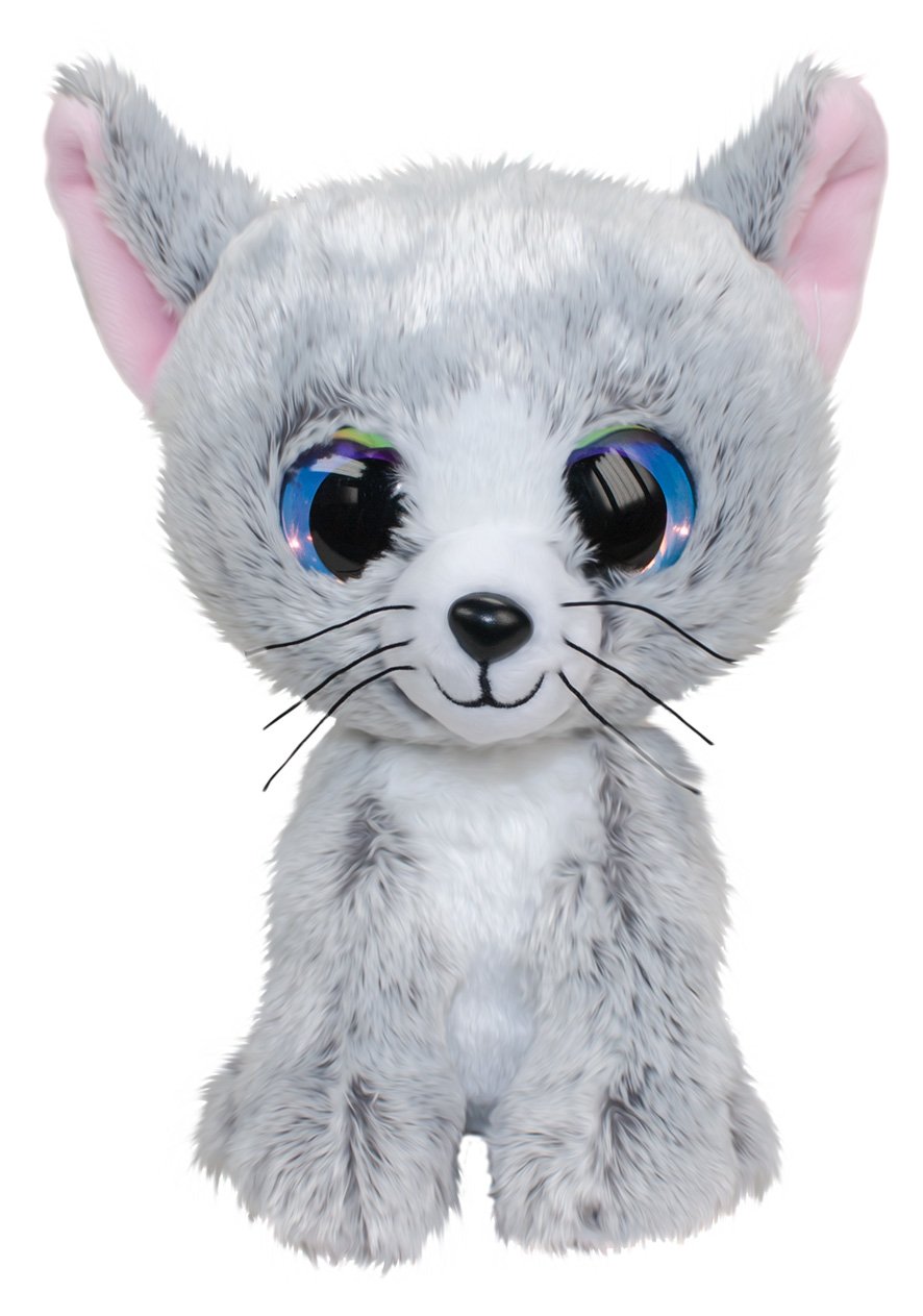 Peluches Lumo Stars cat katti animales de juguete felpa gris blanco 3 años