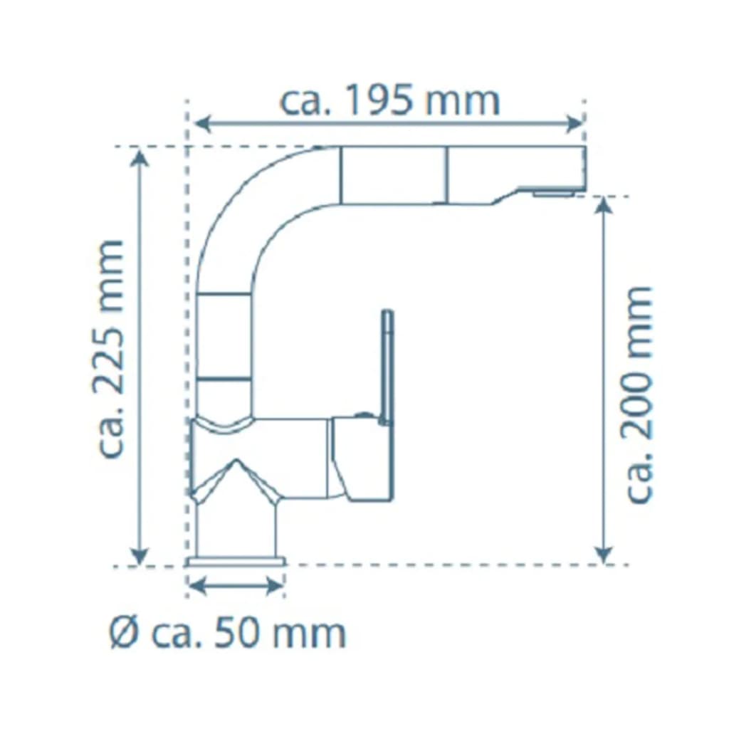 SCHÜTTE Grifo monomando cocina con caño extraíble LONDON negro mate