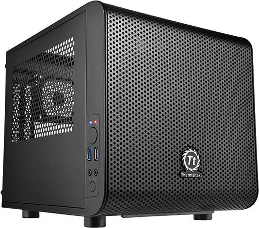 Caja PC THERMALTAKE Core V1 (ATX Cube - Negro)