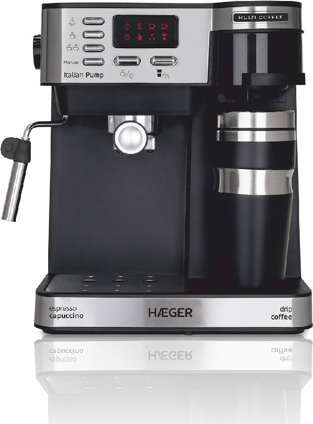 Cafetera HAEGER Multi Coffee (15 Bar - Café molido y en monodosis)