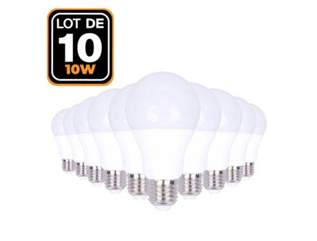 10 Bombillas LED E27 10W Blanco neutro 4000K EUROPALAMP