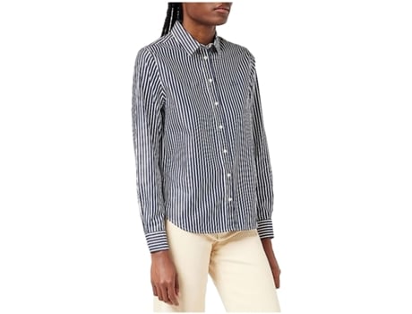 Camisa de Mujer GANT Listrada Largo Tecido Azul (42)