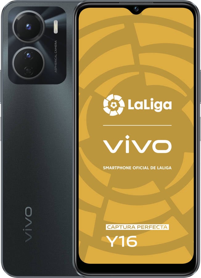 Smartphone VIVO Y16 (6.5'' - 4 GB - 128 GB - Negro)