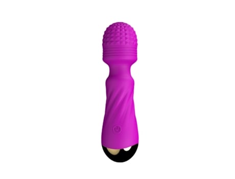 Mini vibrador de masaje recargable por USB con 12 frecuencias para mujeres (púrpura) VEANXIN