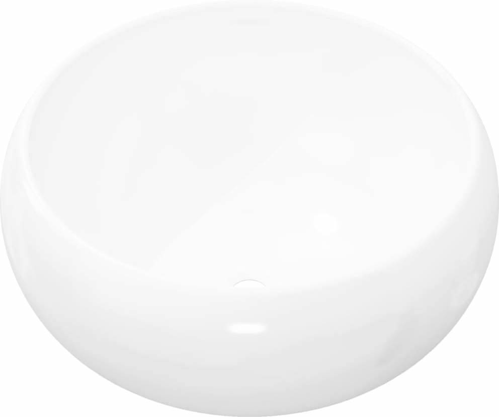 Lavabo VIDAXL Redondo Cerámico (Blanco - 40x15 cm)