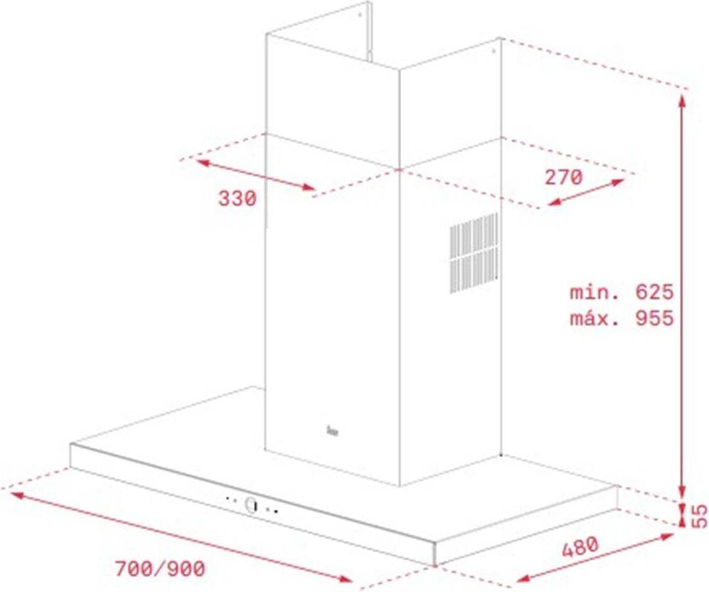 Campana TEKA DPS 786 (589 m3/h - 70 cm - Inox)