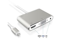 Convertidor de adaptador de audio y video 1080p Lightning a HDMI VGA para Apple ZMDECQNA