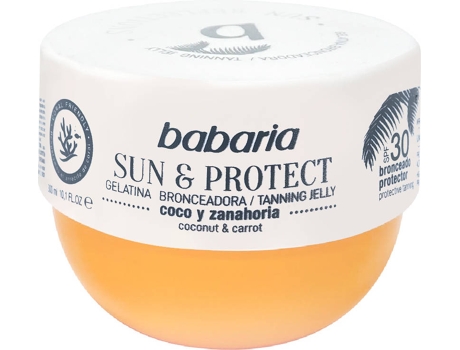 Gelatina Bronzeadora BABARIA Côco e Zanahoria SPF 30 (300 ml)