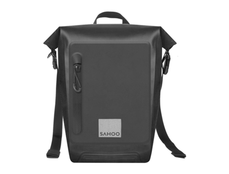 Bolsa impermeable para bicicleta SAHOO 20L Fijación trasera portaequipajes Negro