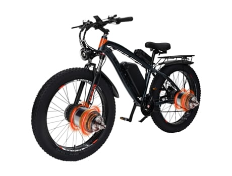 Bicicleta eléctrica de montaña todoterreno de doble motor, 48V, 2000W, para adultos con batería de 22AH y engranaje de 21 velocidades KELKART