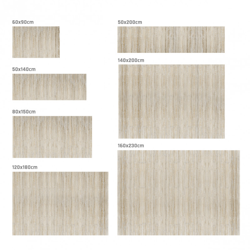 Alfombra Storesdeco 60 x 90 cm bambu multicolor de natural antideslizante ideal para pasillo baño… ¡efecto tarima disponible en medidas grandes