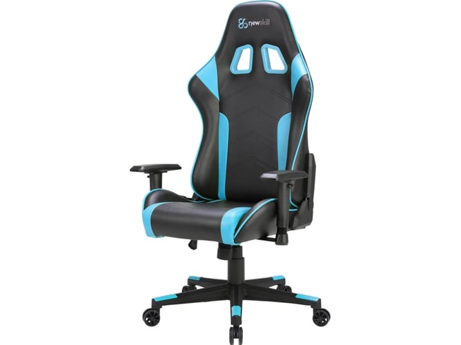 Newskill Kitsune Silla gaming azul profesional inclinación y altura regulable reposabrazos 2d ajustables base en nylon reclinable 180º color hasta 150