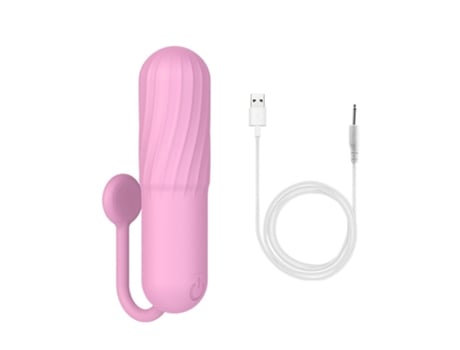 Mini vibrador de silicona de 10 frecuencias recargable por USB para mujer (rosa) VEANXIN