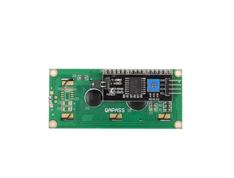 Módulo de pantalla LCD 1602 IIC/I2C/Módulo de pantalla LCD de interfaz de pantalla azul con placa adaptadora voltaje de funcionamiento 33 V tamaño ...