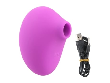 Mini vibrador de masaje de succión recargable USB con 10 modos para mujeres (púrpura) VEANXIN