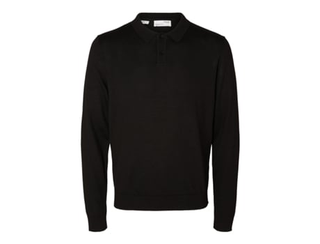 Sudadera de Hombre SELECTED Town Merino Coolmax Negro (M)