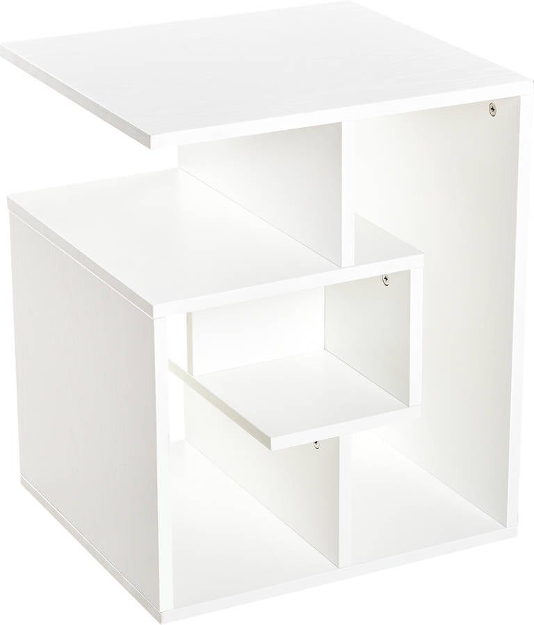 Mesa de Centro HOMCOM 833-541WT Blanco (45 x 40 x 55 cm)