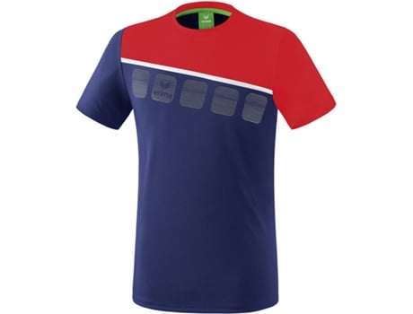 Camiseta para Niño ERIMA 5-C Blanco, Azul, Rojo para Multideportes