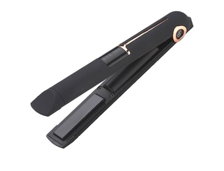 Mini Plancha De Pelo Y Rizador De Pelo Inalámbrico 2 En 1 Usb Plancha De Pelo Profesional De CerámicaNegro BISBISOUS