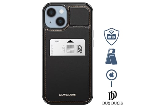 Funda para iPhone 15 Plus DUX DUCIS Piel Negro