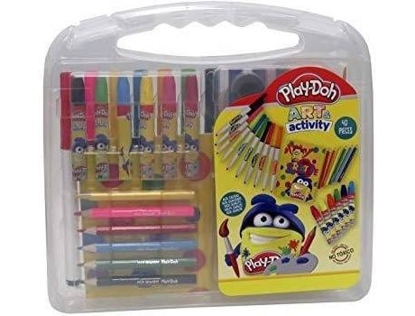 Cyp Brands De dibujo 40 piezas play doh estuche pintruas para niños colores variados material escolar y juego criativo edad minima 3