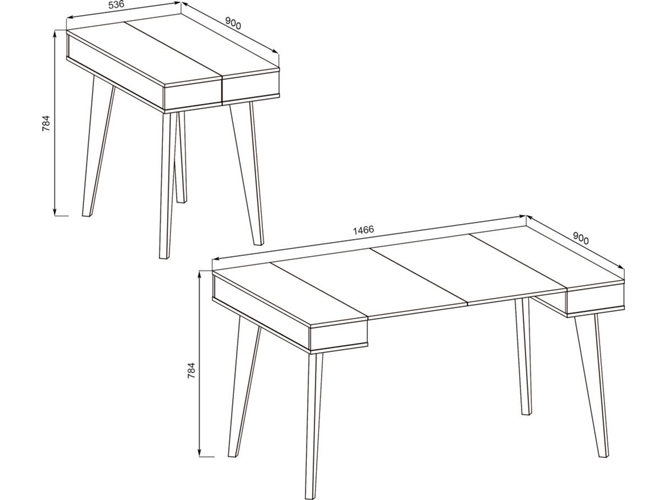 Mesa de Comedor INNOVATION HOME FURNISH NEWNORDICK140BLSO (Blanco