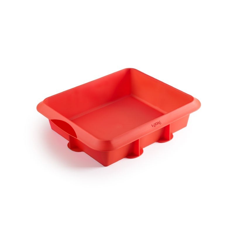 Lasagna Rojo Silicona estandar molde para lasaña lasa�a 25x20cm. 1211125r01 lekue 25x20