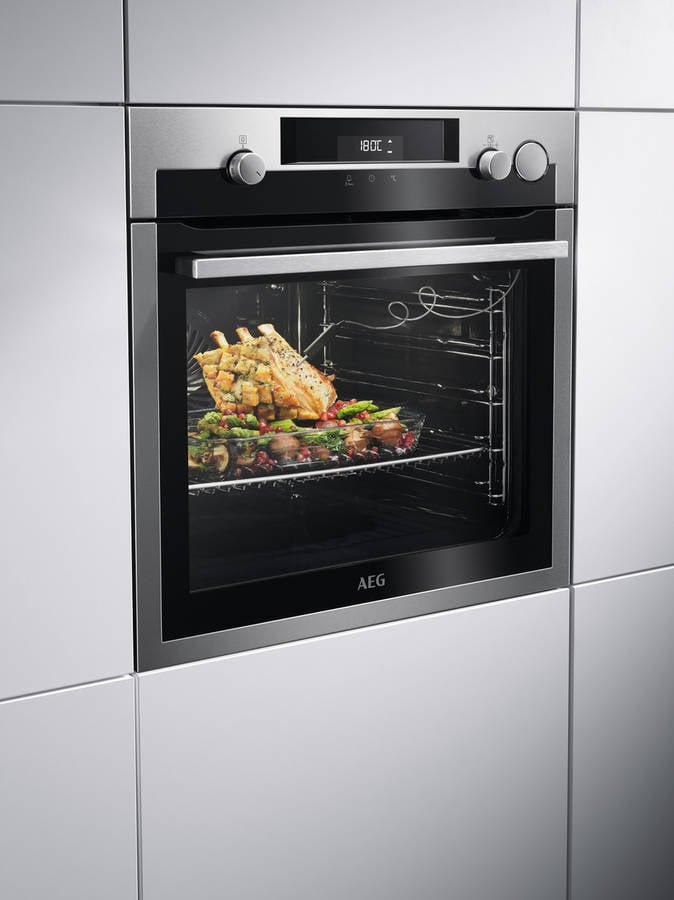 Horno a Vapor AEG Steamcrisp BSE577321M (72 L - 59.6 cm - Pirolítico - Inox)