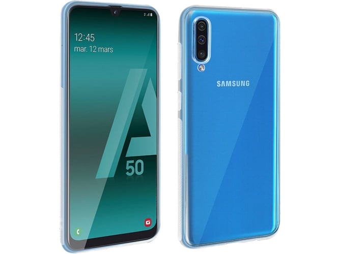 Carcasa y Protector Cristal Templado Samsung Galaxy A50 AVIZAR 360 Transparente