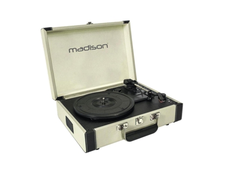 G-Mad-Retrocase-Cr :Tocadiscos 33/45/78Rpm Retro Bt/Usb/Sd/Rec Creme Madison