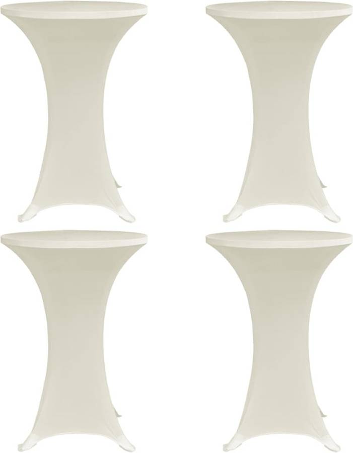 Mantel VIDAXL Elástico para Mesa (Crema - 80cm)