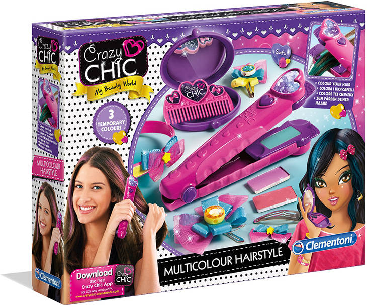 Crazy Chic Juguete decora tu cabello clementoni 15225 juego creativo